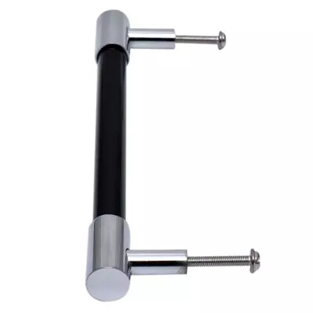 Black Silver Medium Cylinder Glass Door Handles